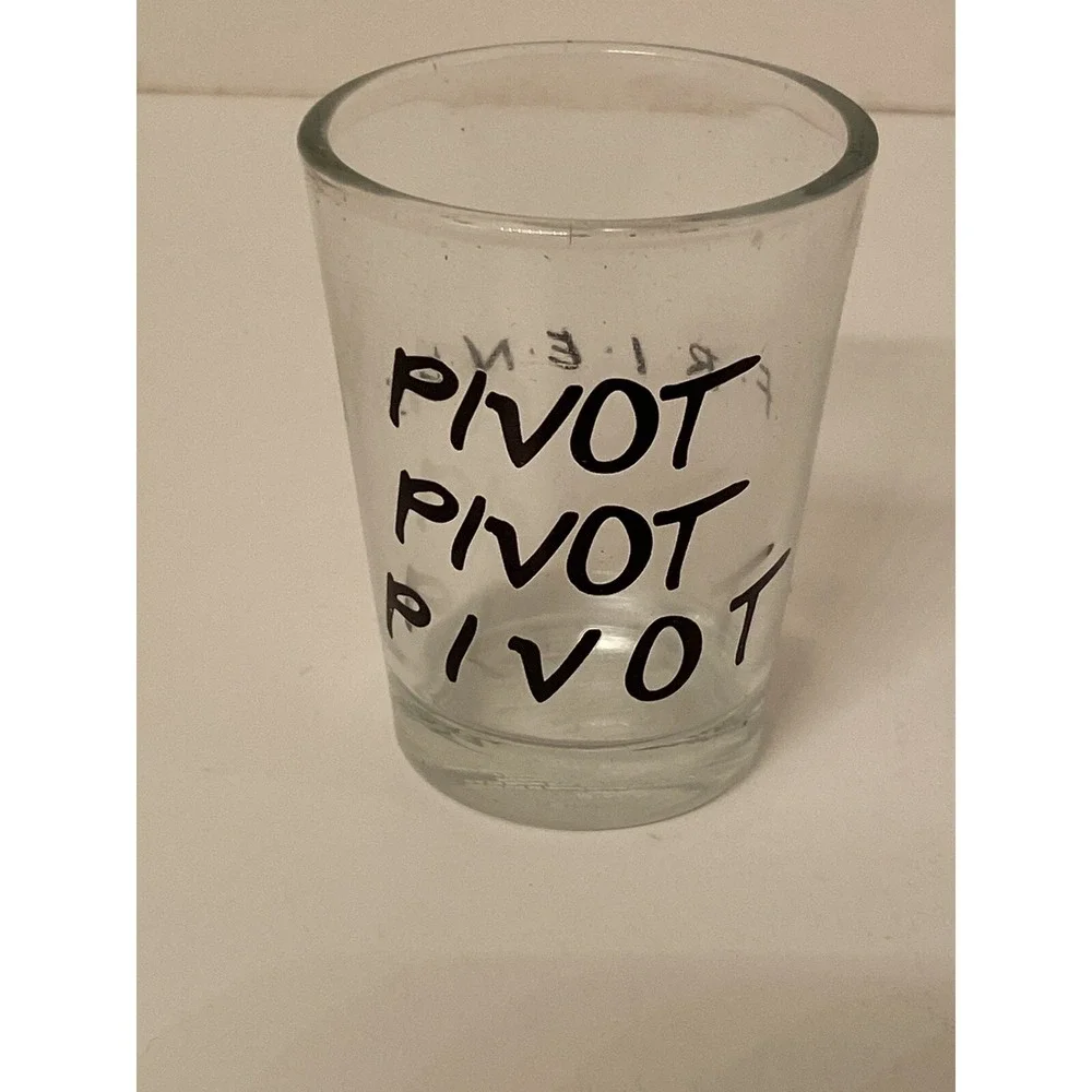 Silver Buffalo Friends TV Show Shot Glass Set 4 Pack 1.5oz Quotes Clear Glass
